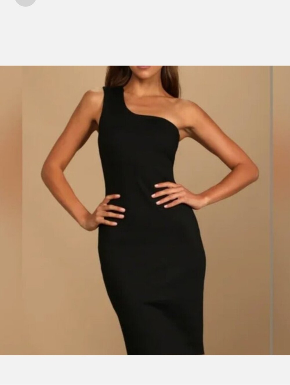 Lulus One-Shoulder Black Sheath Dress